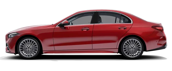 Mercedes C Serisi Sedan Metalik Kırmızı Fabrika Çıkış Rengi